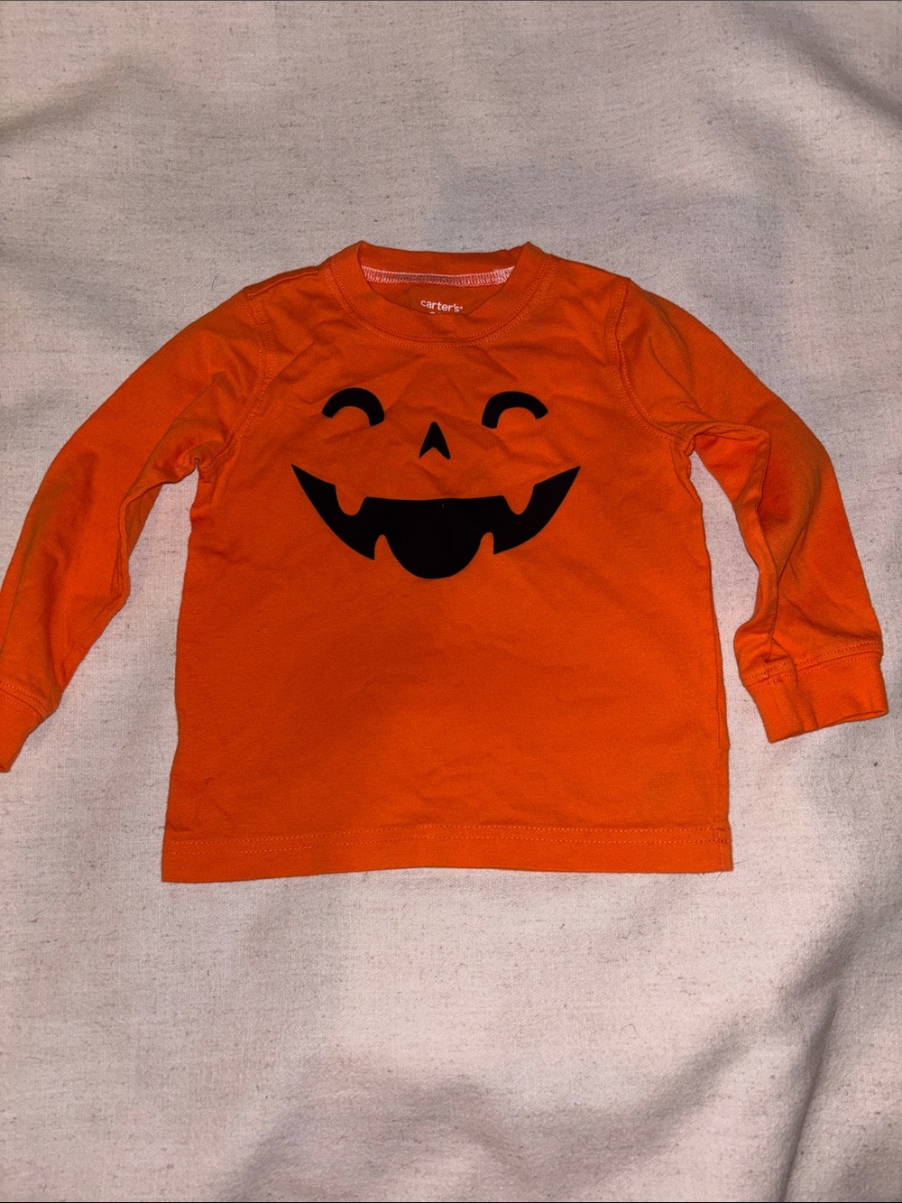 Carter's Orange Long-Sleeve Pumpkin Face Shirt